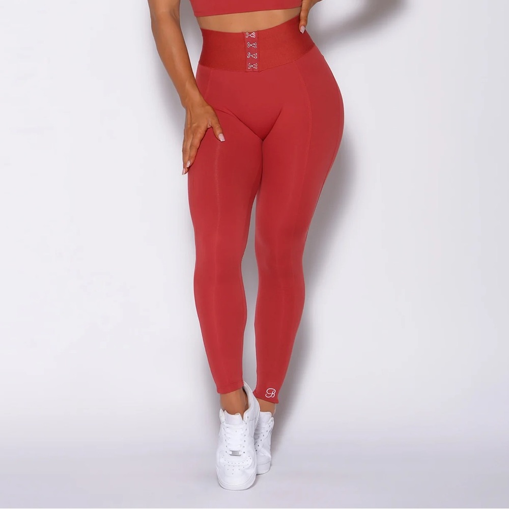 Bombshell sportswear red waist cincher leggings size XS